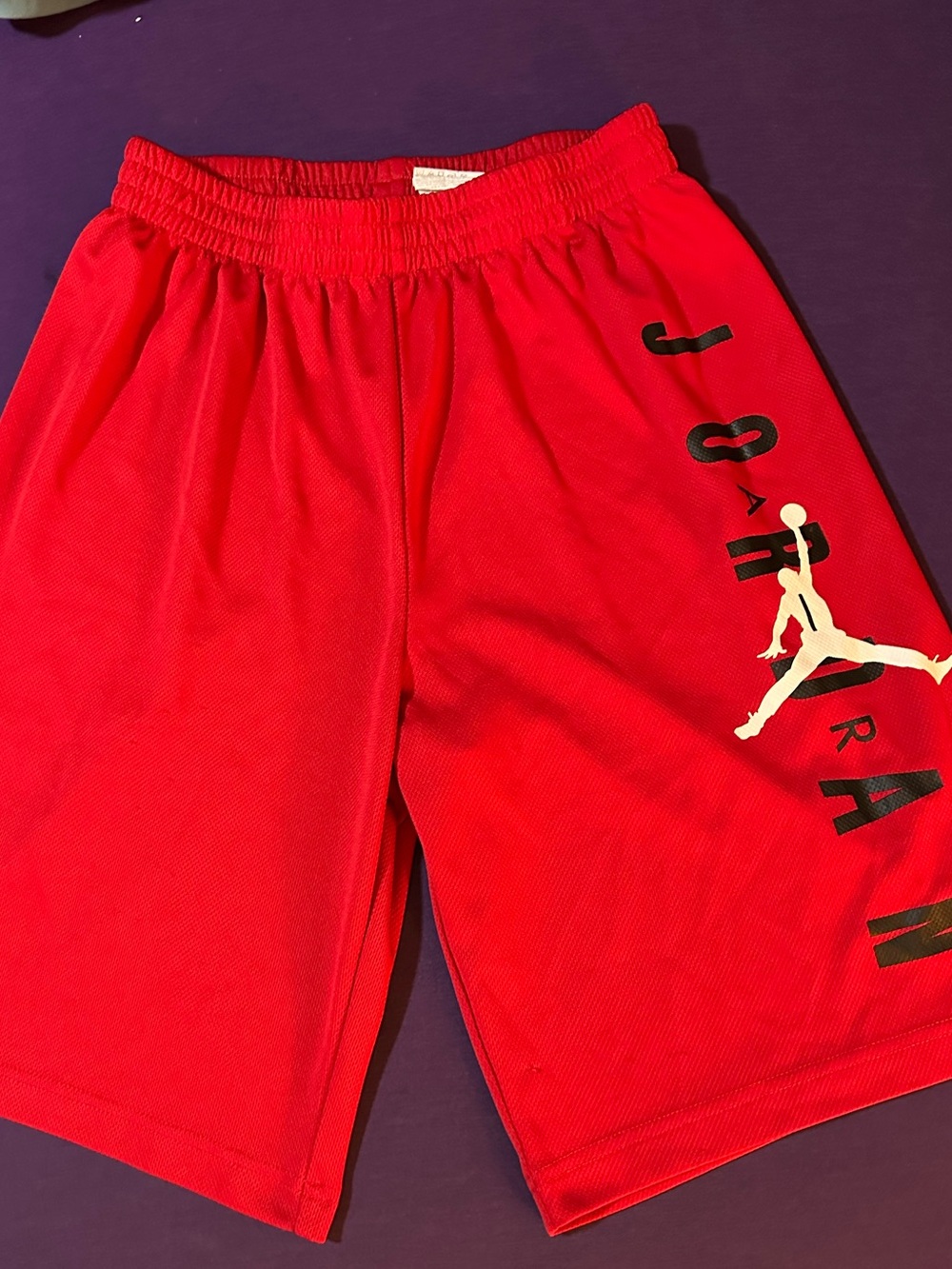 Jordan Red Boys' Athletic Shorts with Jumpman Graphic